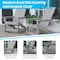 Flash Furniture 2 Modern Gray Adirondack Rockers & Side Table JJ-C14709-2-T14001-GY-GG - alternate 6